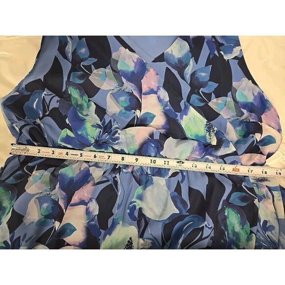 Soft Surroundings Ashlyn Maxi Dress Purple Floeal Elastic Waist Women’s Size L - Picture 9 of 10